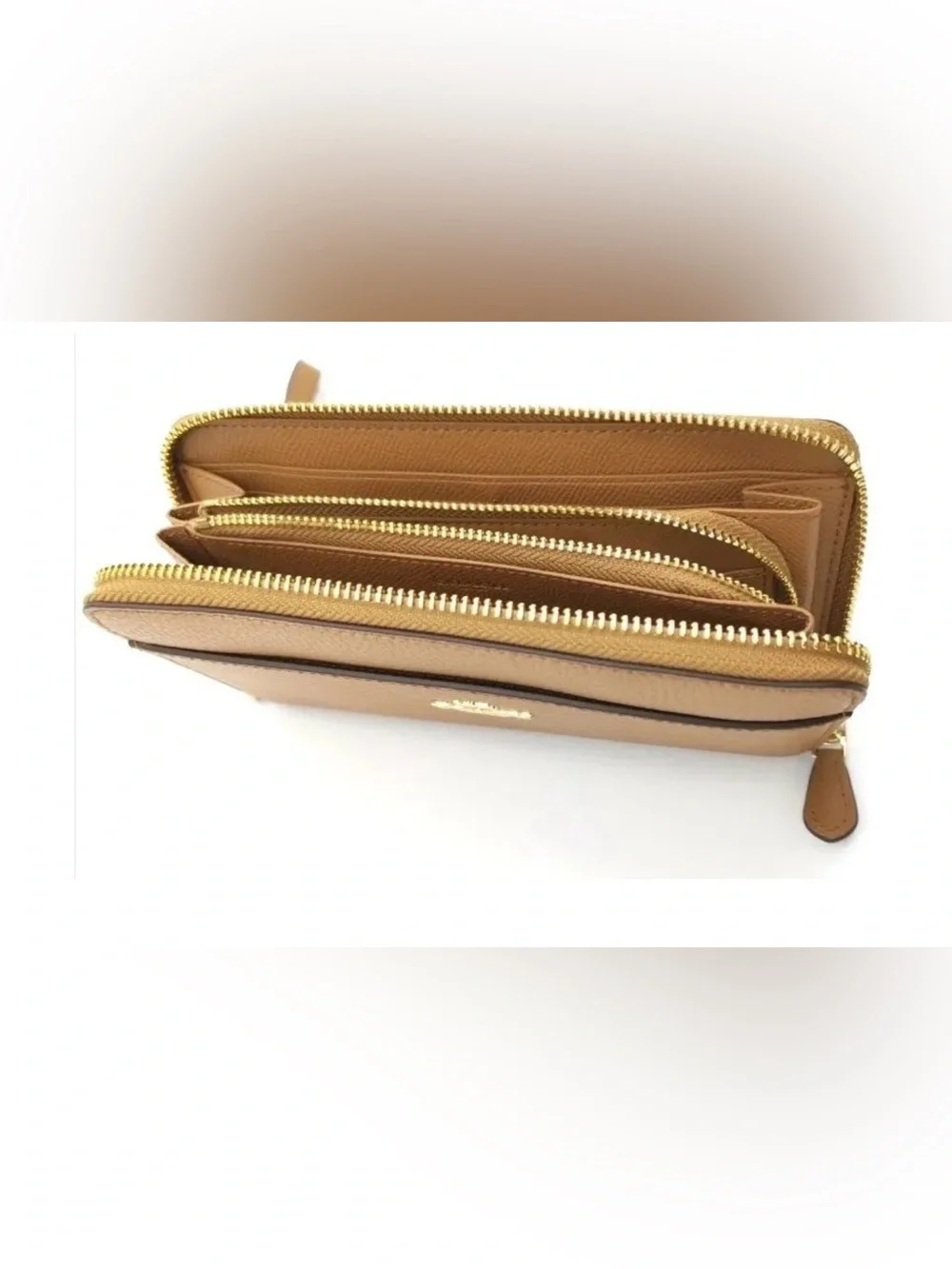 COACH pebble leather accordion zip wallet - Picture 3 of 11